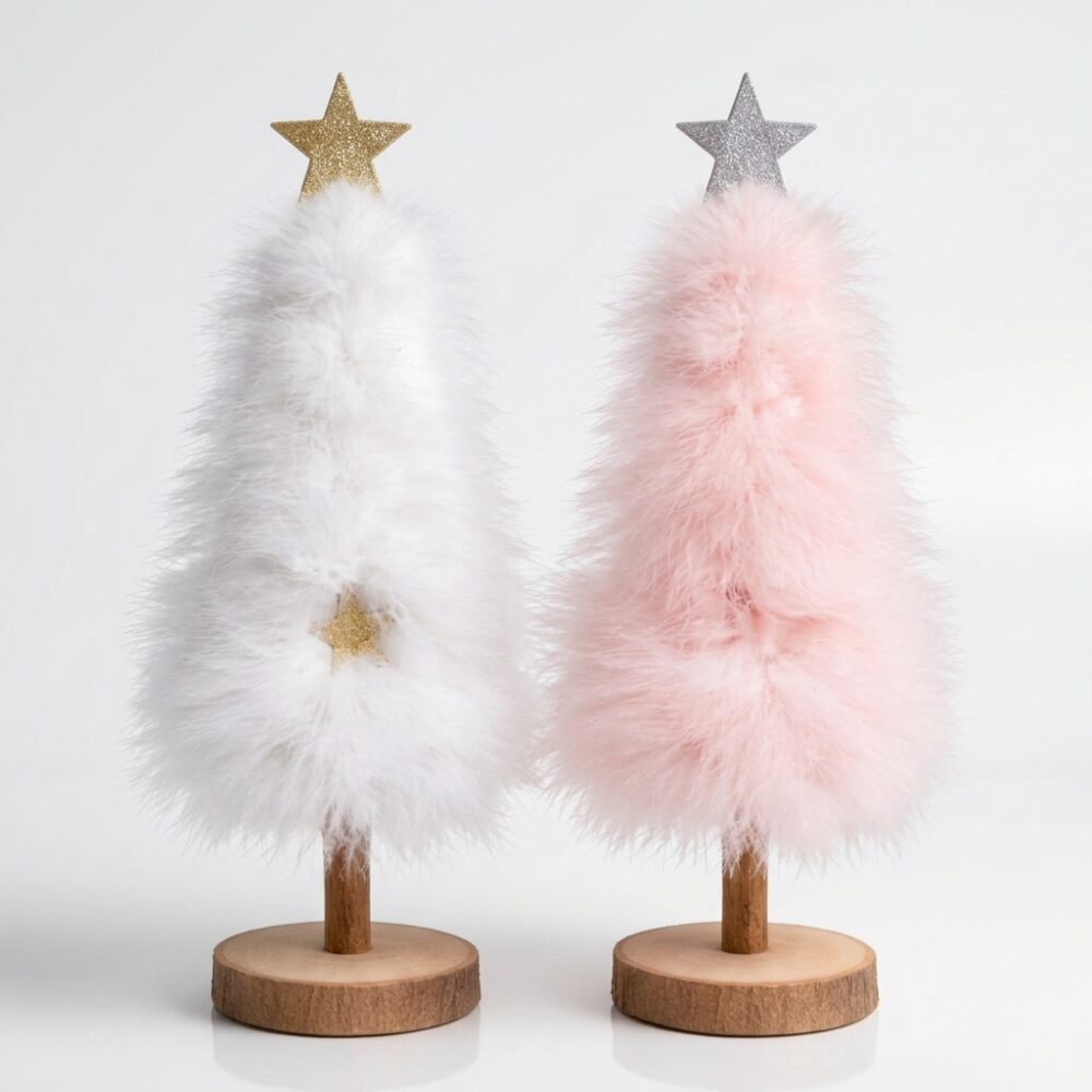 ARBOL PLUMAS BLANCO 33CM ART 21XD65300-12 NAVI JAO