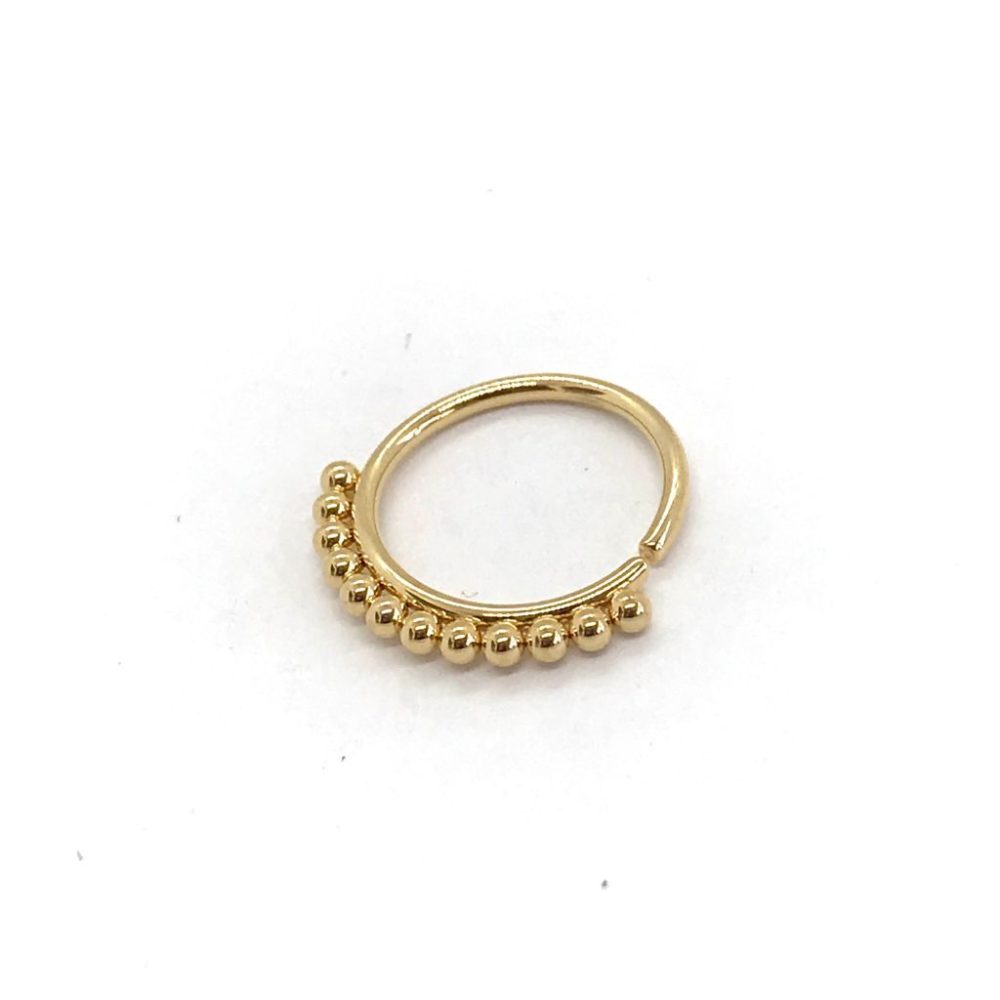 AROS ACERO DORADO TIPO PIERCING/SEPTUM ART BPAR110D FAÑ