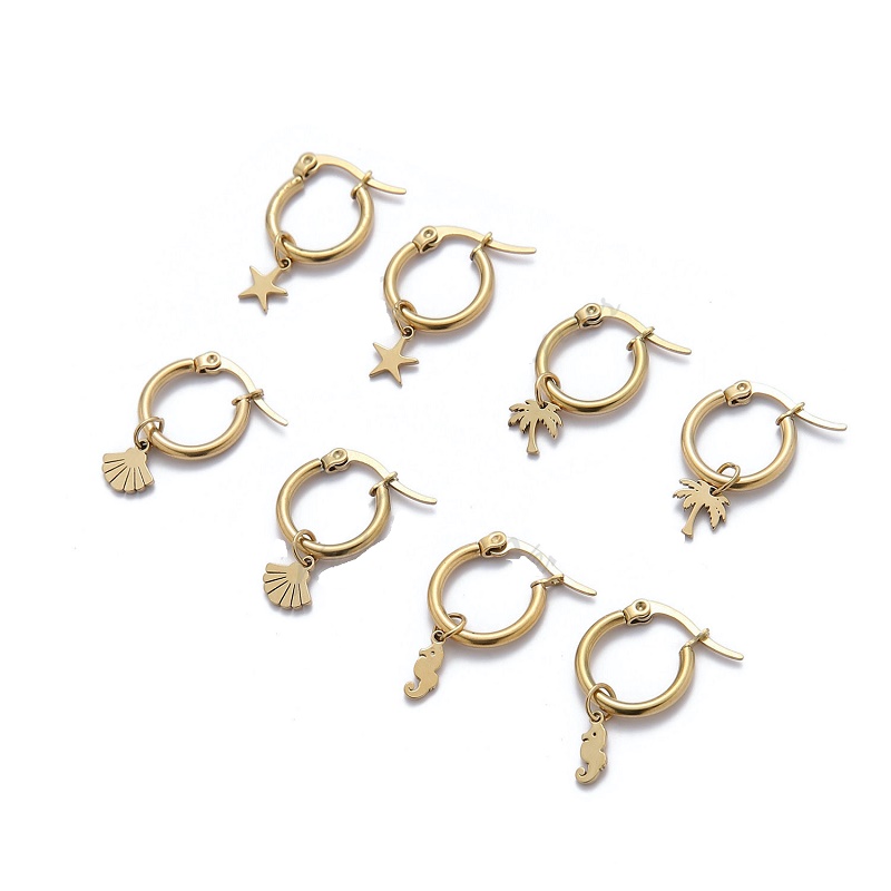 ARGOLLITAS ACERO DORADO XPAR Con DIJE ART 26-AR581D DAL