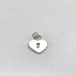 DIJE ACERO BLANCO CORAZON CANDADO ART 26-DI07P FAÑ