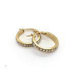 ARO ACERO DORADO ARGOLLA CON STRASS GRANDE ART AR4009D HAN