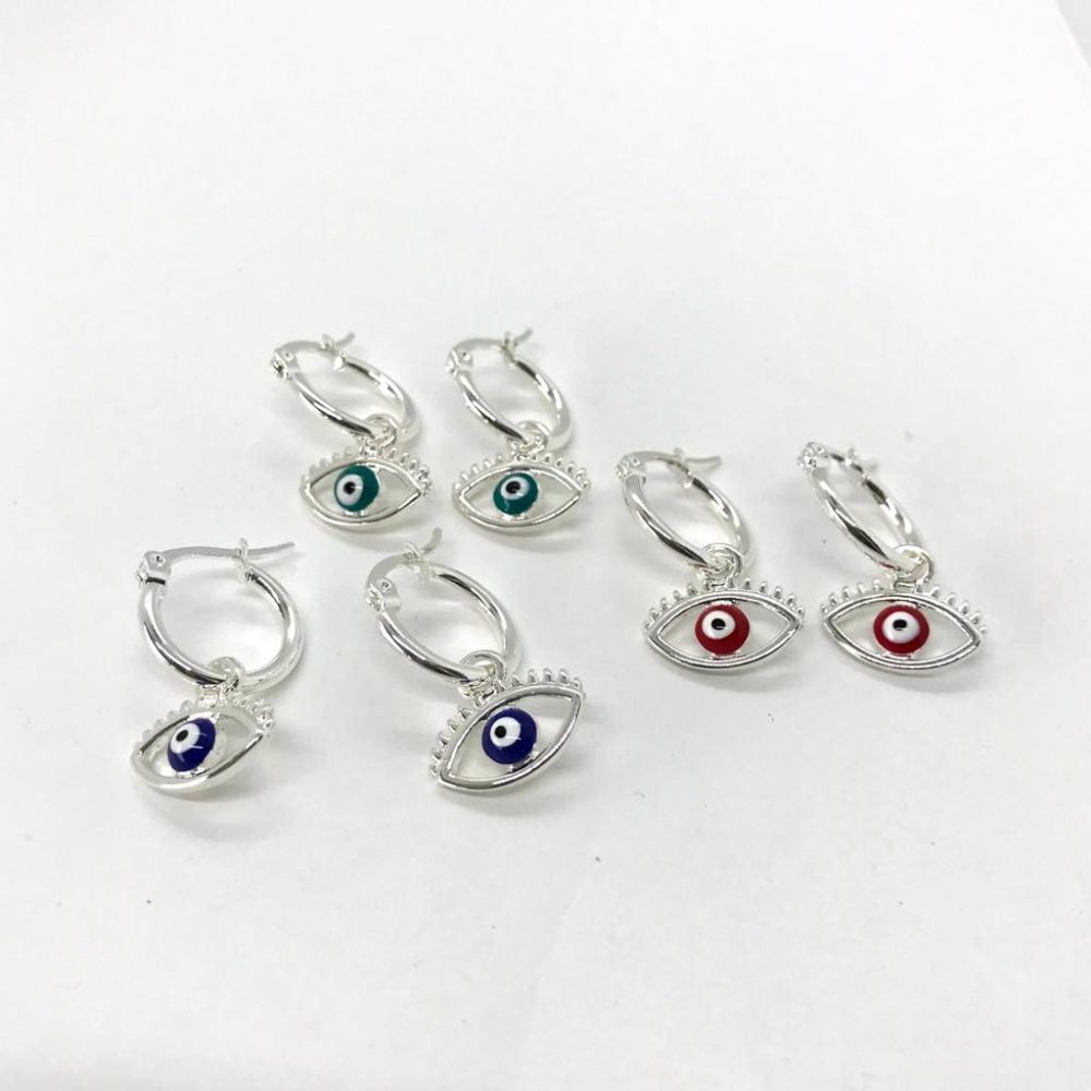 ARGOLLITAS ACERO BLANCO XPAR DIJE OJITO ART AR4111P HAO