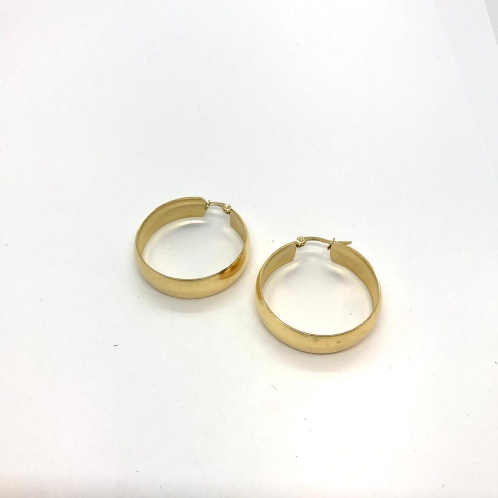 ARO ACERO DORADO ARGOLLA GRUESA CHICA ART AR3130D CAO