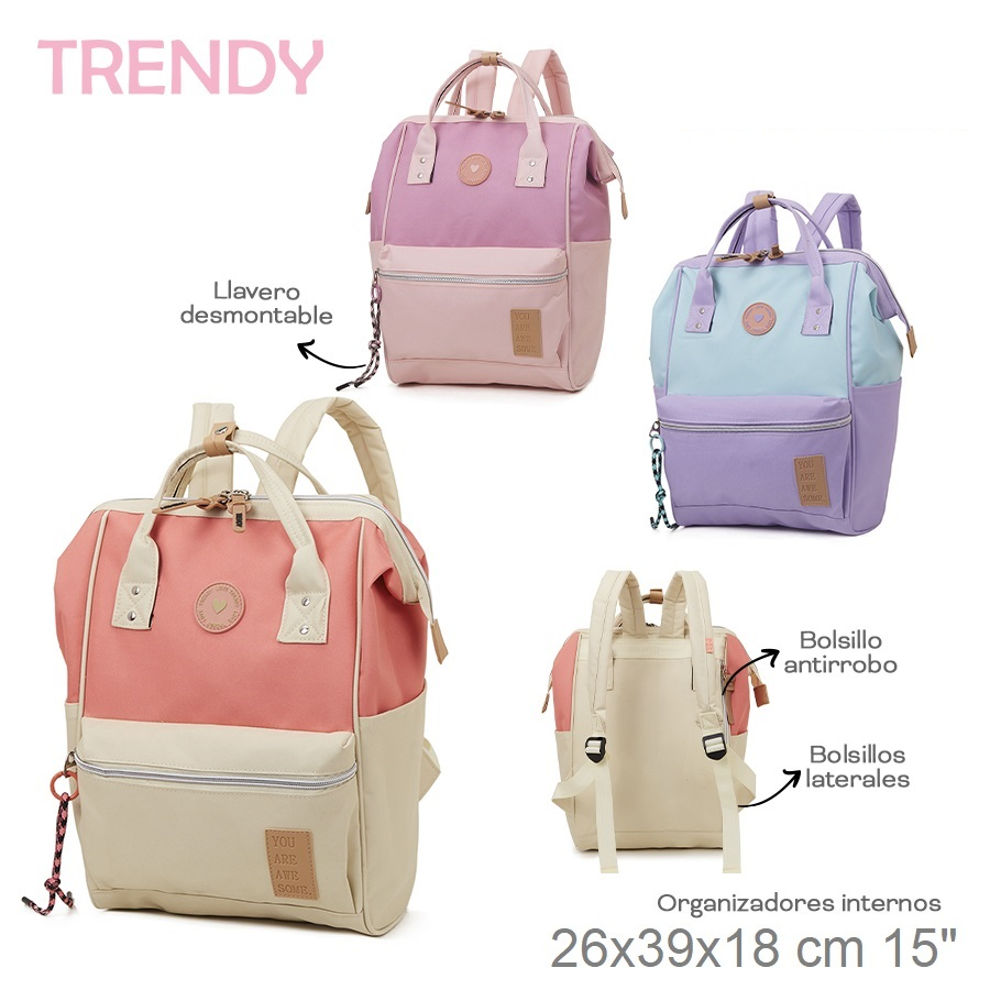 MOCHILA TRENDY COMBINADA 22348 AAÑ