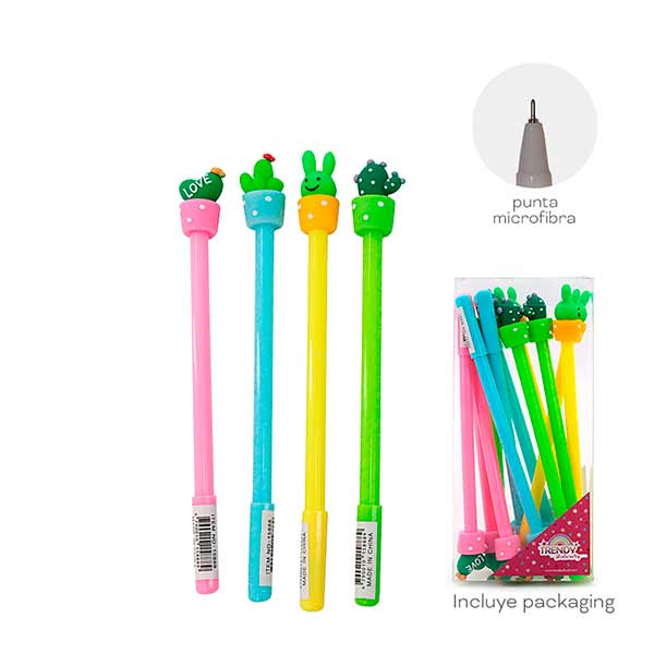 BOLIGRAFO TRENDY CACTUS X UNIDAD ART 15588 BAÑ