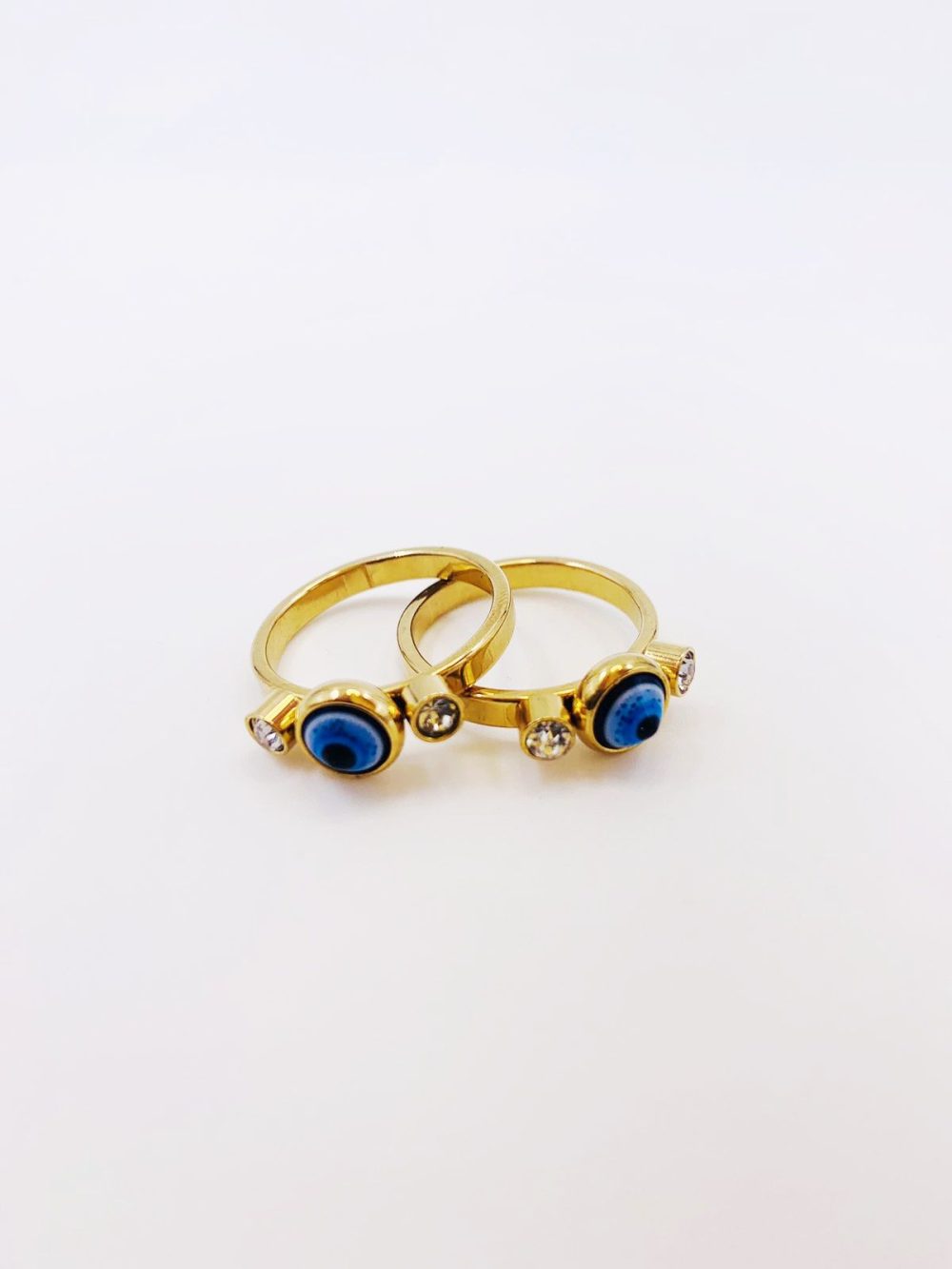 ANILLO ACERO DORADO OJITOS AN3041D FAÑ