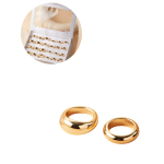 ANILLO ACERO DORADO TIPO INFLADO AN2152D DAÑ