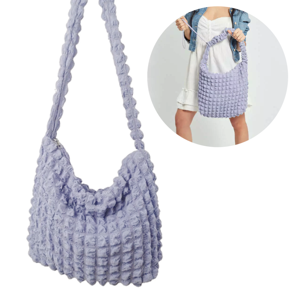 CARTERA PUFFER LILA 40X33X23CM 100% POLIESTER K3970-13 FAÑ