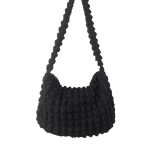CARTERA PUFFER NEGRO 38x22x13CM 100% POLIESTER K3962-12 FAÑ