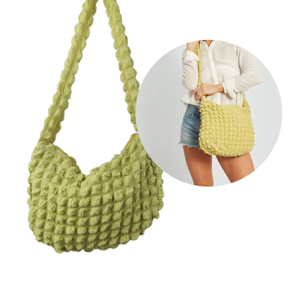 CARTERA PUFFER VERDE 38x22x13CM 100% POLIESTER K3962-28 FAÑ