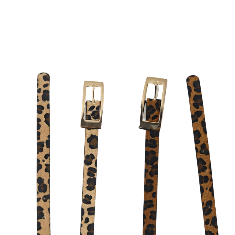 CINTO ECO CUERO ANIMAL PRINT BEIGE/CAMEL E575-337 CAÑ