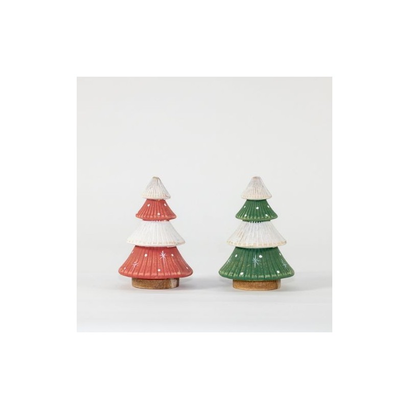 ÁRBOL DE NAVIDAD MAD. BICOLOR 21*14*14 CM ART 9013 KAÑ