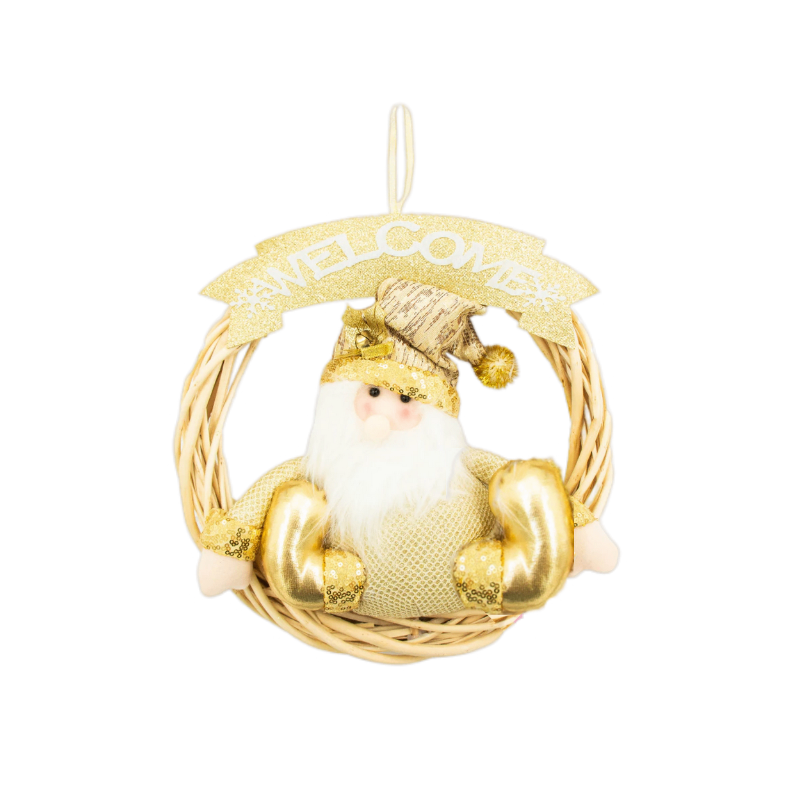 COLGANTE NAVIDEÑO C/PAPA NOEL DORADO ART NS315140 NAVI JAO