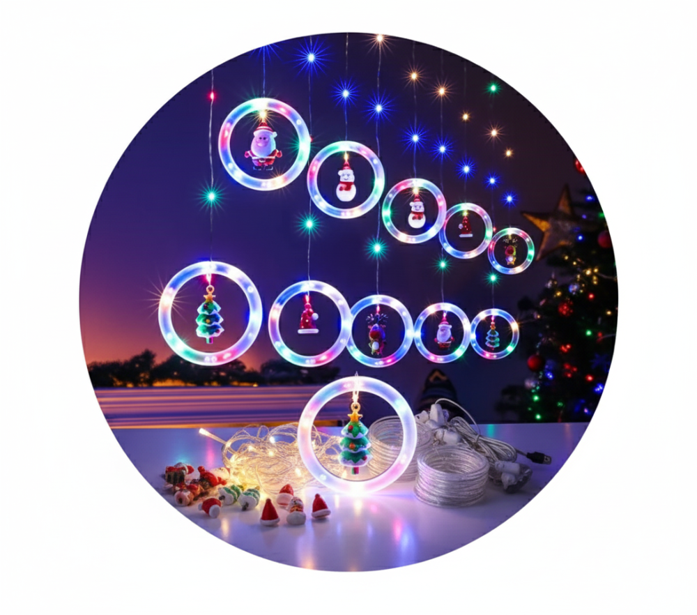 COLGANTE NAVIDAD LED CALIDA AROS XM-52 JAÑ