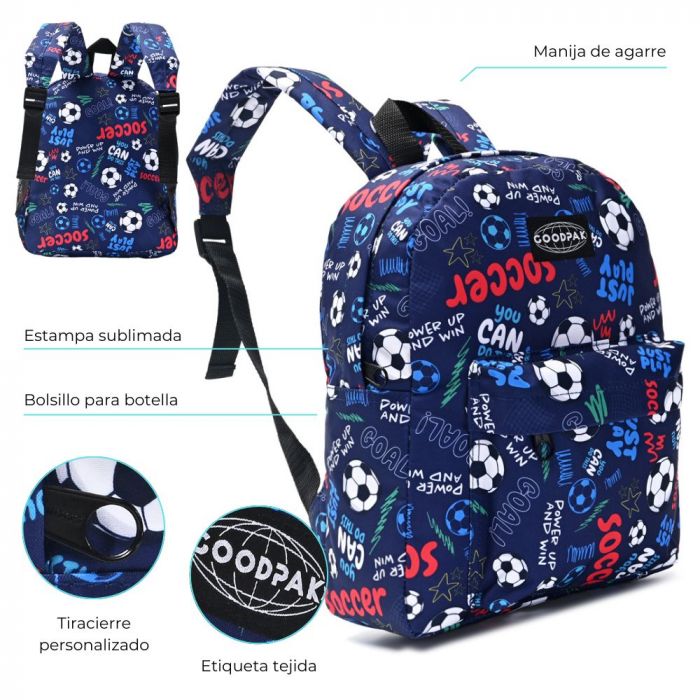 MOCHILA GOODPAK FUTBOL 12" 37514 JAO
