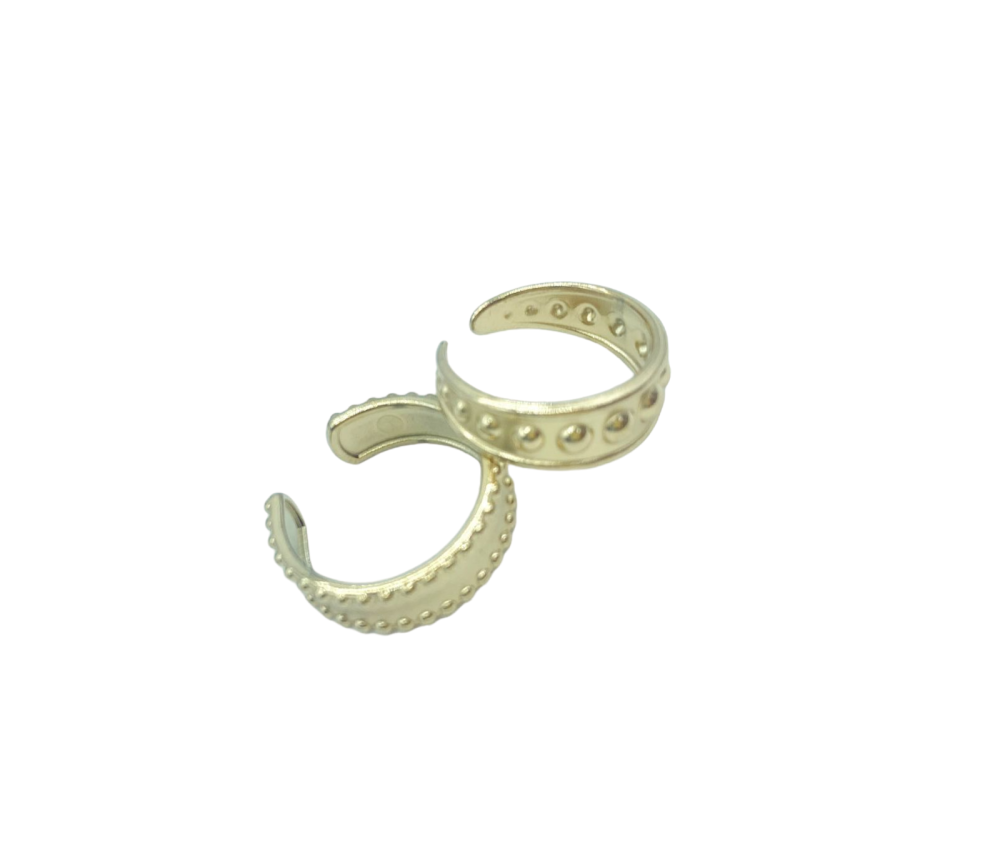 ANILLO ACERO DORADO FORMAS AN2070D FAÑ