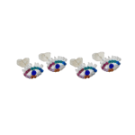 ARO ACERO BLANCO OJITO C/STRASS COLOR  AR1160P GAÑ