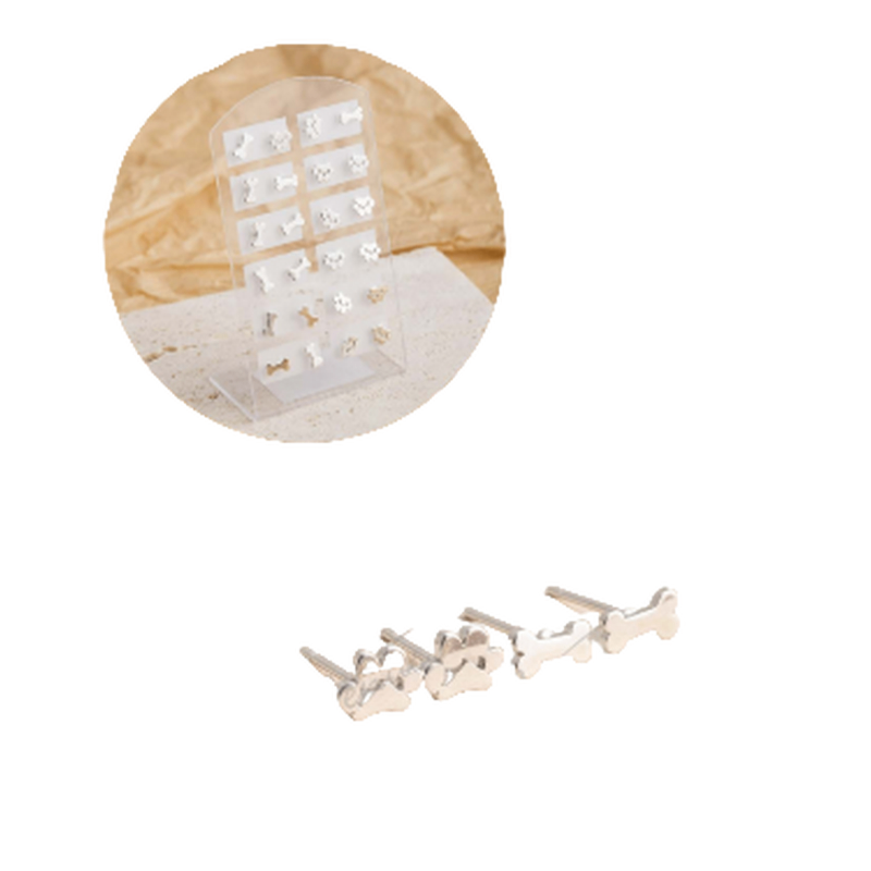 ARO ACERO PASANTE BLANCO HUELLA/PATITA XBLISTER AR227P GAN