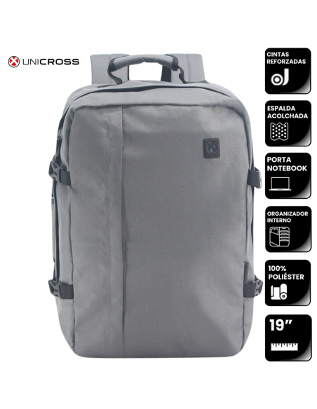 MOCHILA TRAVEL UNICROSS GRIS 19" 62.700.2 BAO