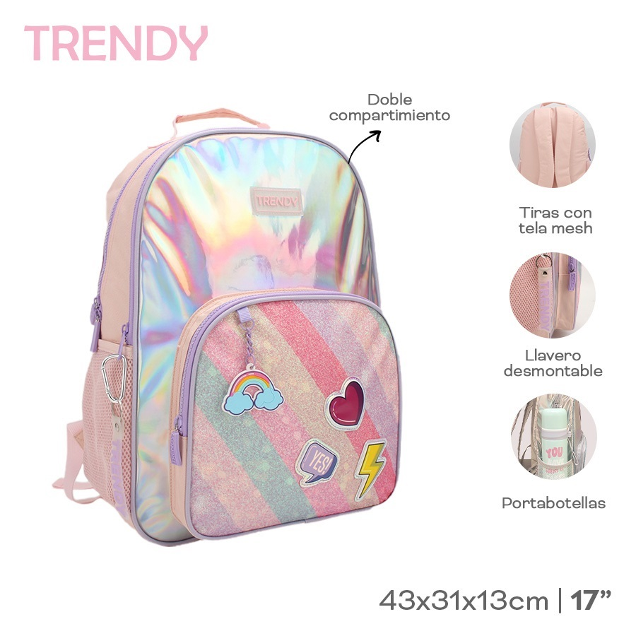MOCHILA TRENDY HOLGRAFICA 28029 AAO