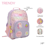 MOCHILA TRENDY CORAZONES Y PARCHES 28034 AAO