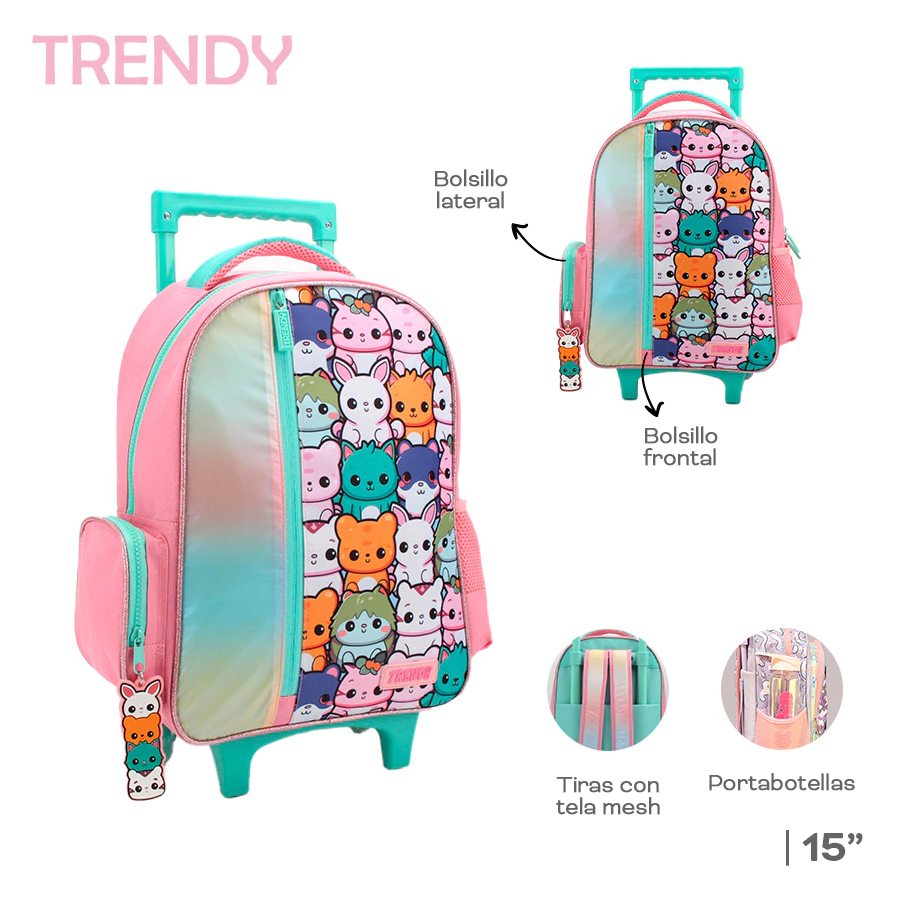 MOCHILA CARRO TRENDY GATITOS 28043 AAO