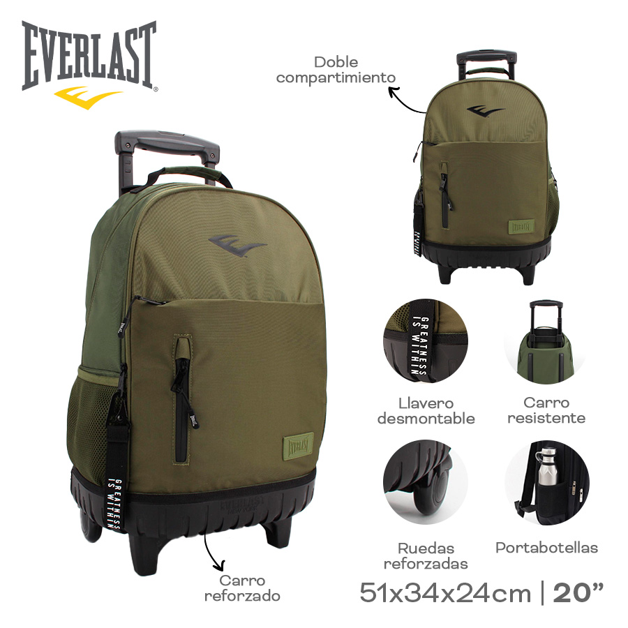 MOCHILA CARRO EVERLAST VERDE 28062 AAO