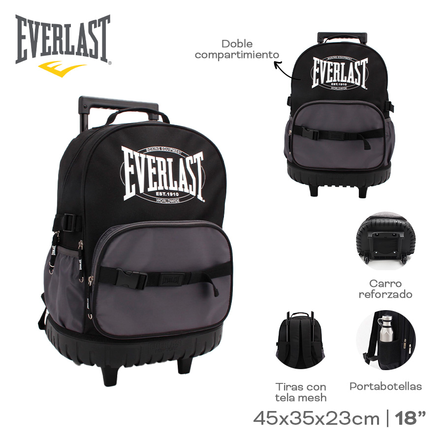 MOCHILA CARRO EVERLAST NEGRA 28064 AAO