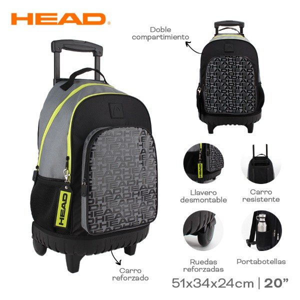 MOCHILA CARRO HEAD GRIS COMBINADA 28068 LAÑ