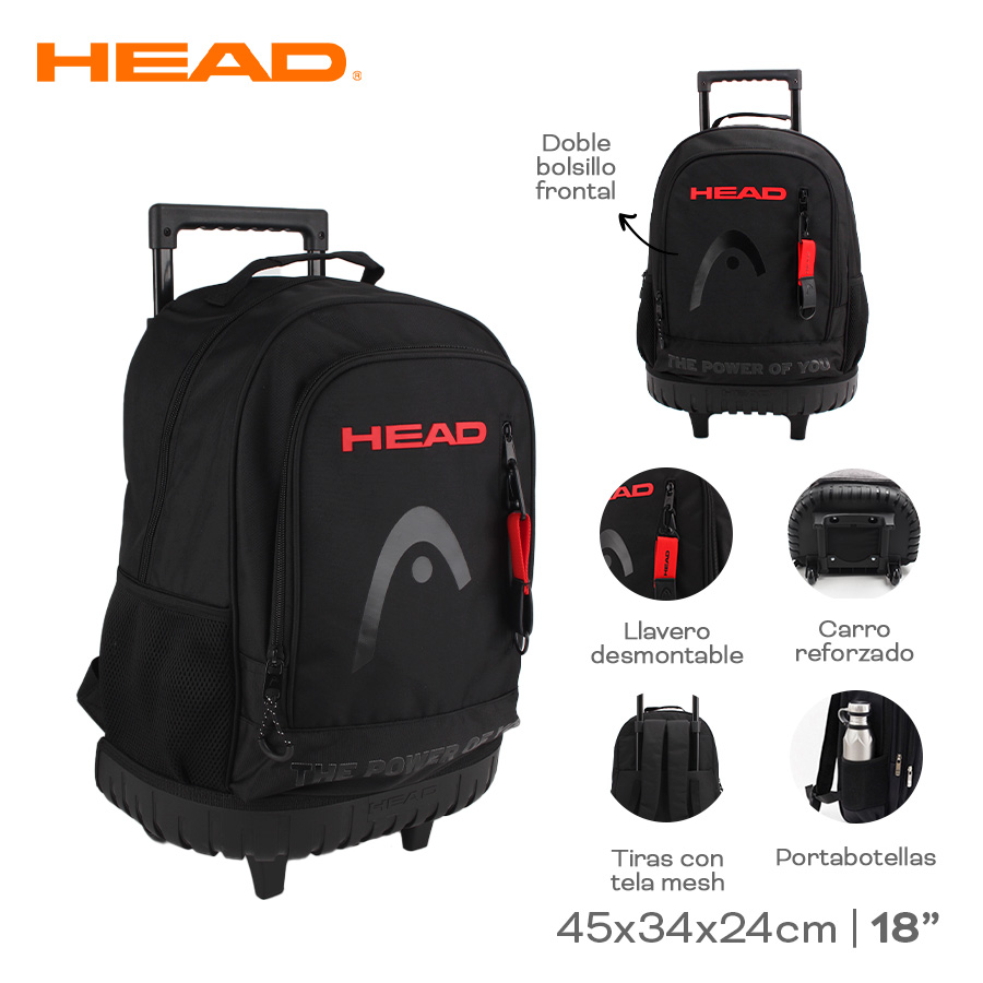 MOCHILA CARRO HEAD NEGRA 28070 AAO
