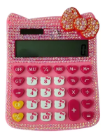CALCULADORA KITTY C/DIBUJO Y STRASS BAÑ