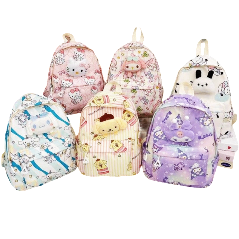 MOCHILA SANRIO C/PELUCHE MULTICOLOR CAÑ