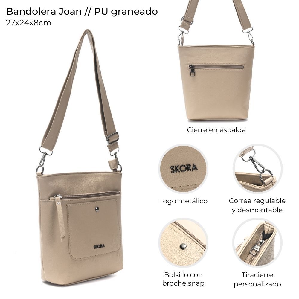 BANDOLERA SKORA BEIGE CON 2 BOLSILLOS ART 39271 EAÑ