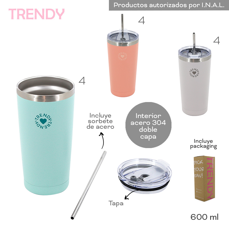 VASO TERMICO TRENDY C/TAPA ART 18484 DAÑ