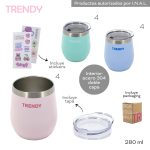 MATE TRENDY C/ TAPA ACERO Y STIKERS ART 19016 AAO