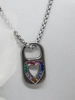 CADENA C/DIJE CHAPA STRASS 100ACADI626 EAÑ