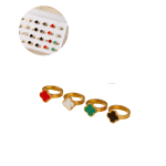 ANILLO ACERO DORADO VC FLOR COLOR AN2153 GAÑ