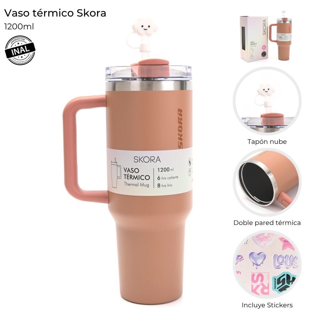 VASO TERMICO SKORA NARANJA 1.2LT ART 40136 AAO