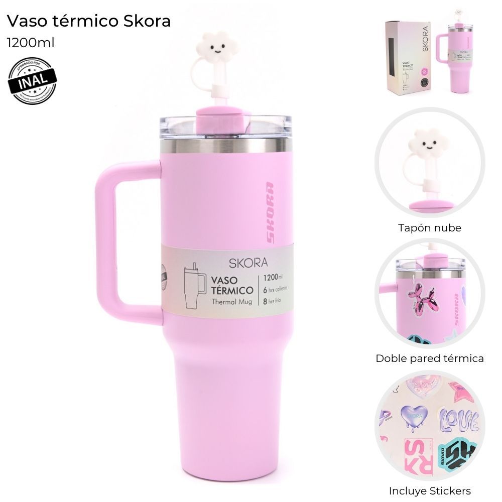 VASO TERMICO SKORA ROSA 1.2LT ART 40135 BAO