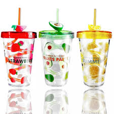 VASO PLASTICO C/LUZ Y SORBETE ART NS230251Z IAÑ