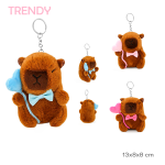 LLAVERO PELUCHE CAPY GLOBO Y MOÑO TRENDY ART 30482 FAO