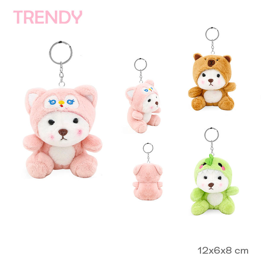 LLAVERO PELUCHE OSO DISFRAZADO TRENDY ART 30492 IAÑ