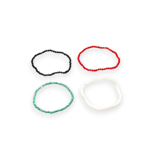 PULSERA ELASTICA CRISTALES REDONDOS NRO3 APUHILO203 KAÑ