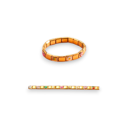 PULSERA ITALIANA ARMADA ACERO DORAD FKAPU003D IAÑ