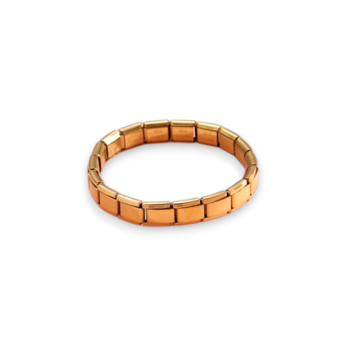 PULSERA ITALIANA ARMADA LISA ACERO BAÑO DORAD FKAPU007D IAÑ