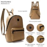 MOCHILA BERE CAMEL 33X23.5X12 ART 39917 IAÑ