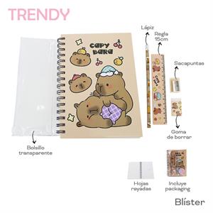 SET STATIONARY TRENDY CAPIBARA ART 30644 AAO
