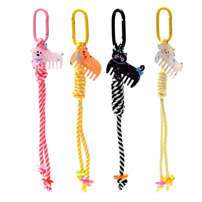 LLAVERO BAG CHARM ANIMALES ACRILICO PEINE 25CM ART 41722 IAÑ