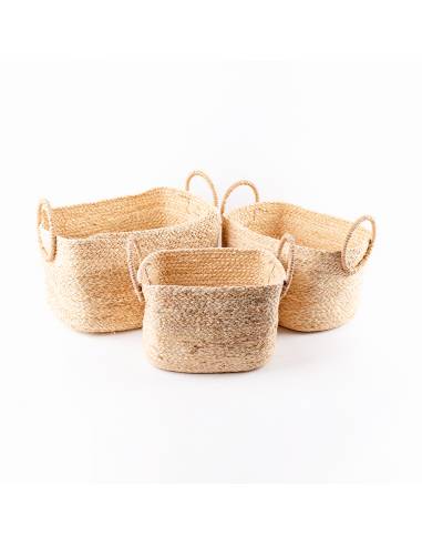 CANASTAS HOJA DE MAIZ C/MANIJA CHICO ART CA6153 JAÑ
