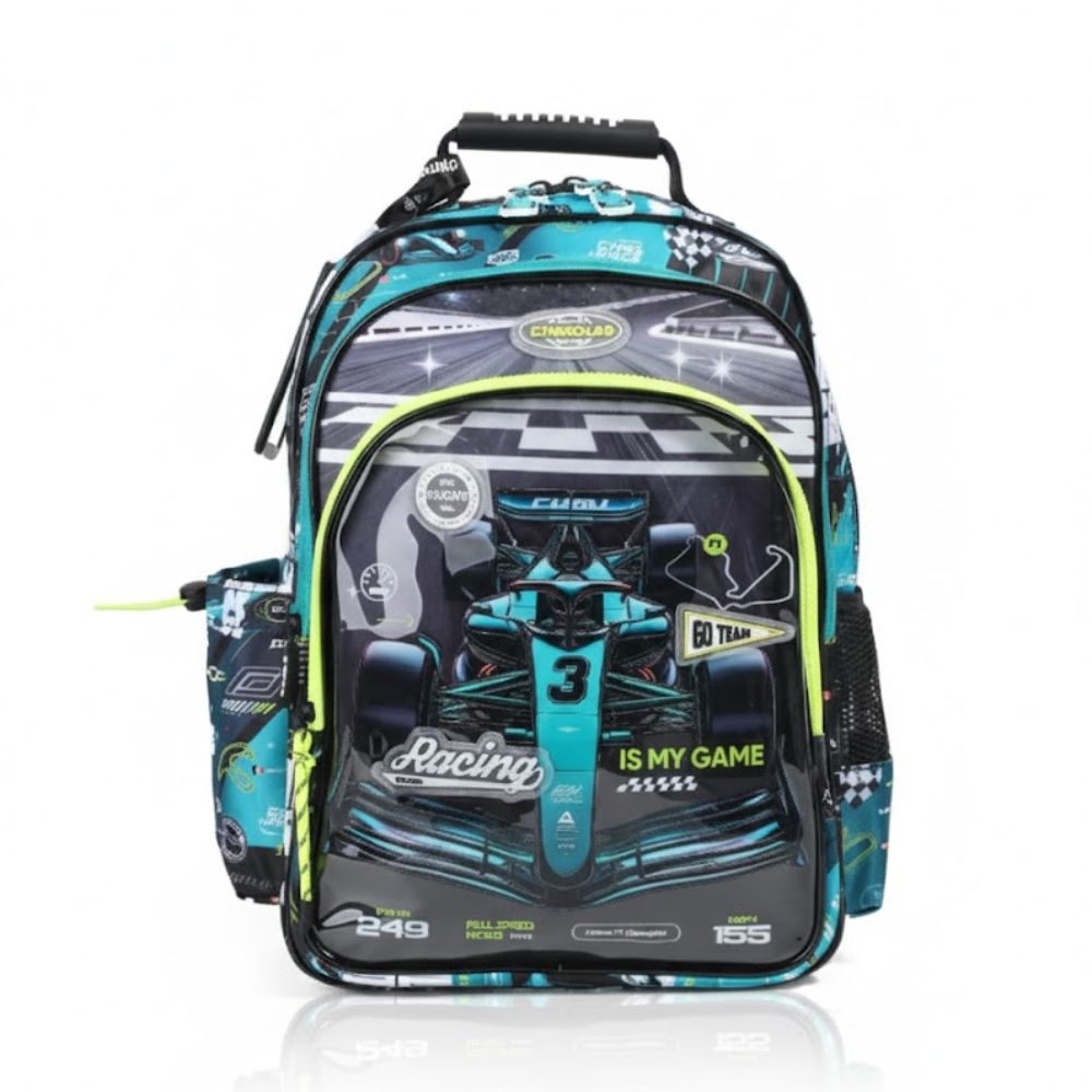 MOCHILA ESPALDA 18" RACING CAR ART BT330 JAO